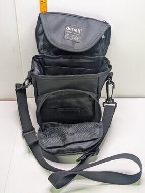 Denali Camera Bag Black Padded Shoulder Carry Case Adjustable Strap Multi Pocket